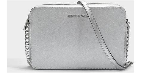 michael kors crossbody silver harware|Michael Kors silver crossbody bag.